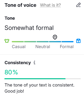 Brand tone of voice consistency check