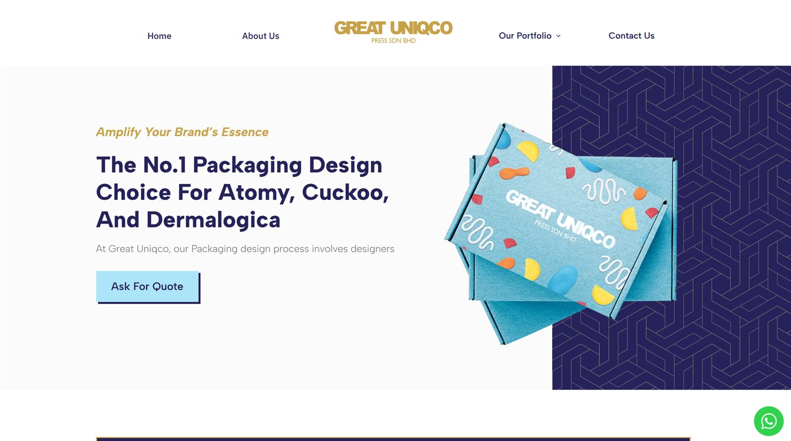 Great Uniqco packaging website