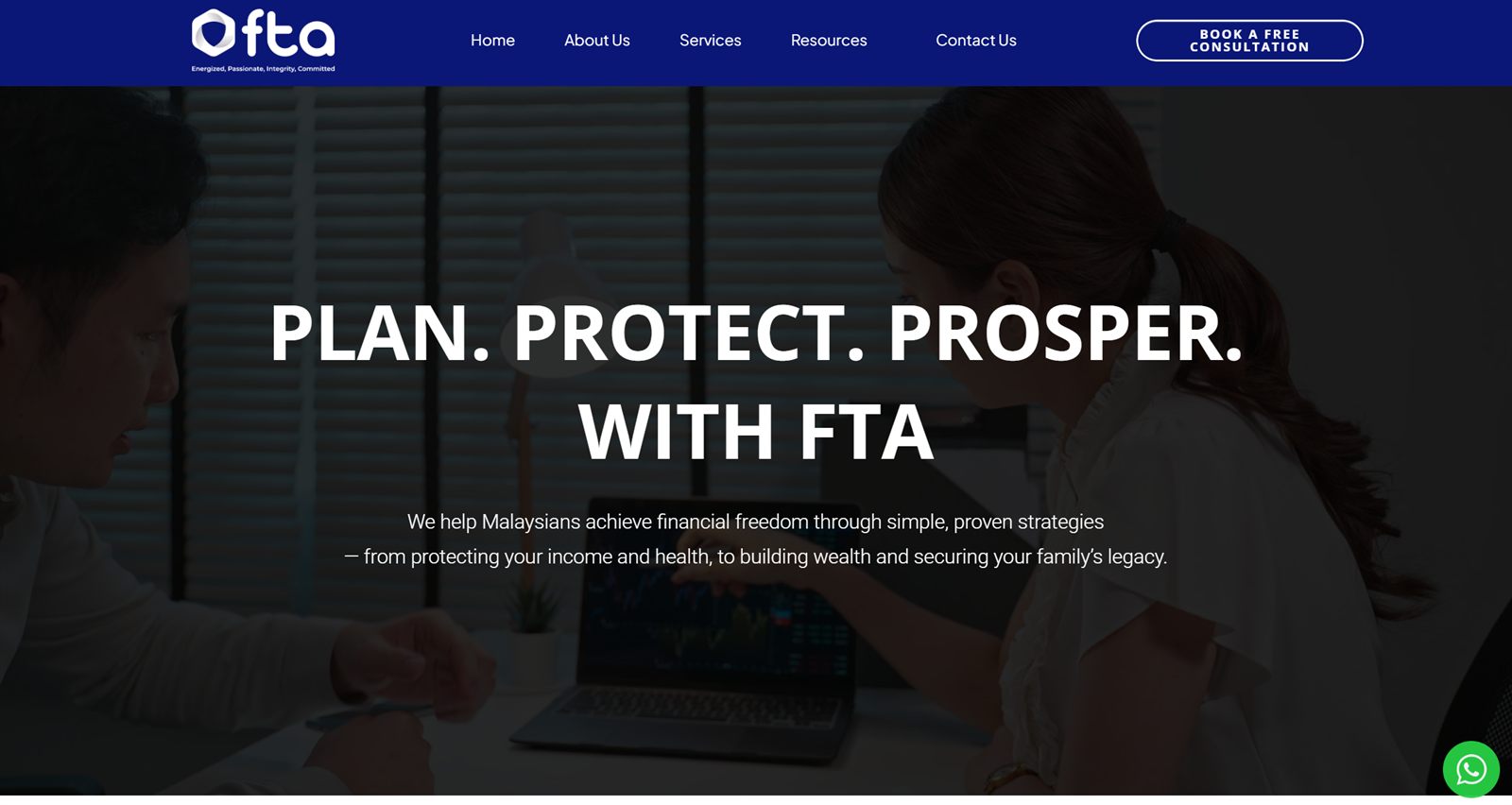 FTA Wealth Solution website