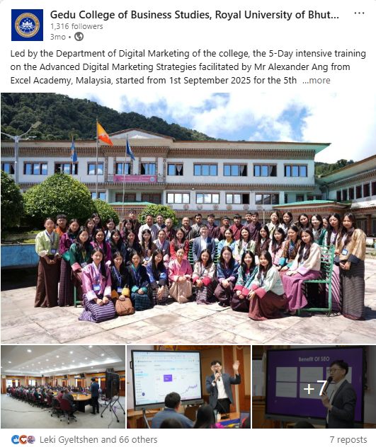 Alexander Ang keynote speaker at GCBS Bhutan
